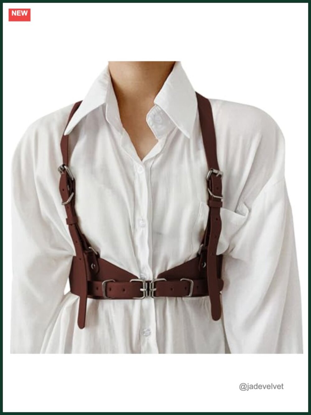 Faux Leather Harness Belt Women Punk PU Leather Waist Belt